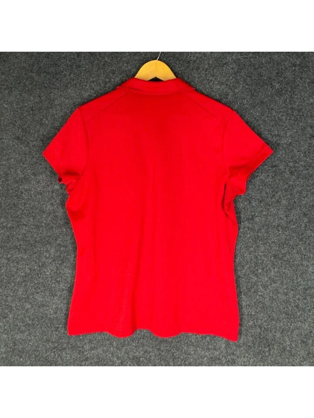 Nike Activewear Polo Shirt Women 2XL Red Button Collared Short Sleeve Dri Fit